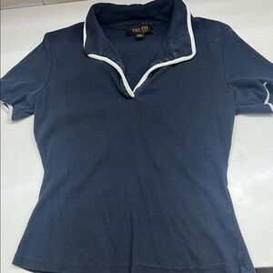 Truth Women's Dark Blue Short Sleeve Top